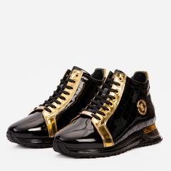 The Prestige Black Gold Limited Edition High-Top Sneaker For Sale