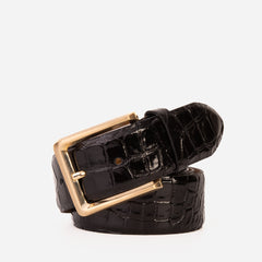 The Strat Black Leather Belt Exclusive Style