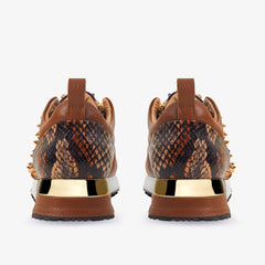 The Infanta Tan Spike Leather Sneaker Limited Edition On Sale