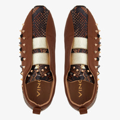 The Infanta Tan Spike Leather Sneaker Limited Edition On Sale