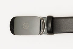 The Marzano Black Color Calfskin Belt Fine Craftsmanship