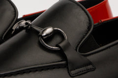 The Maratea Black Leather shoe Bit Loafer Shoe Universal Fit