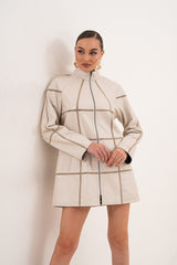 The Prado Reversible Cream Leather Jacket Fine Craftsmanship