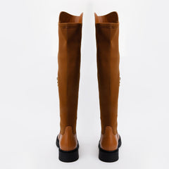 The Harmony Belle Tan Leather Knee High Boot Exclusive Style