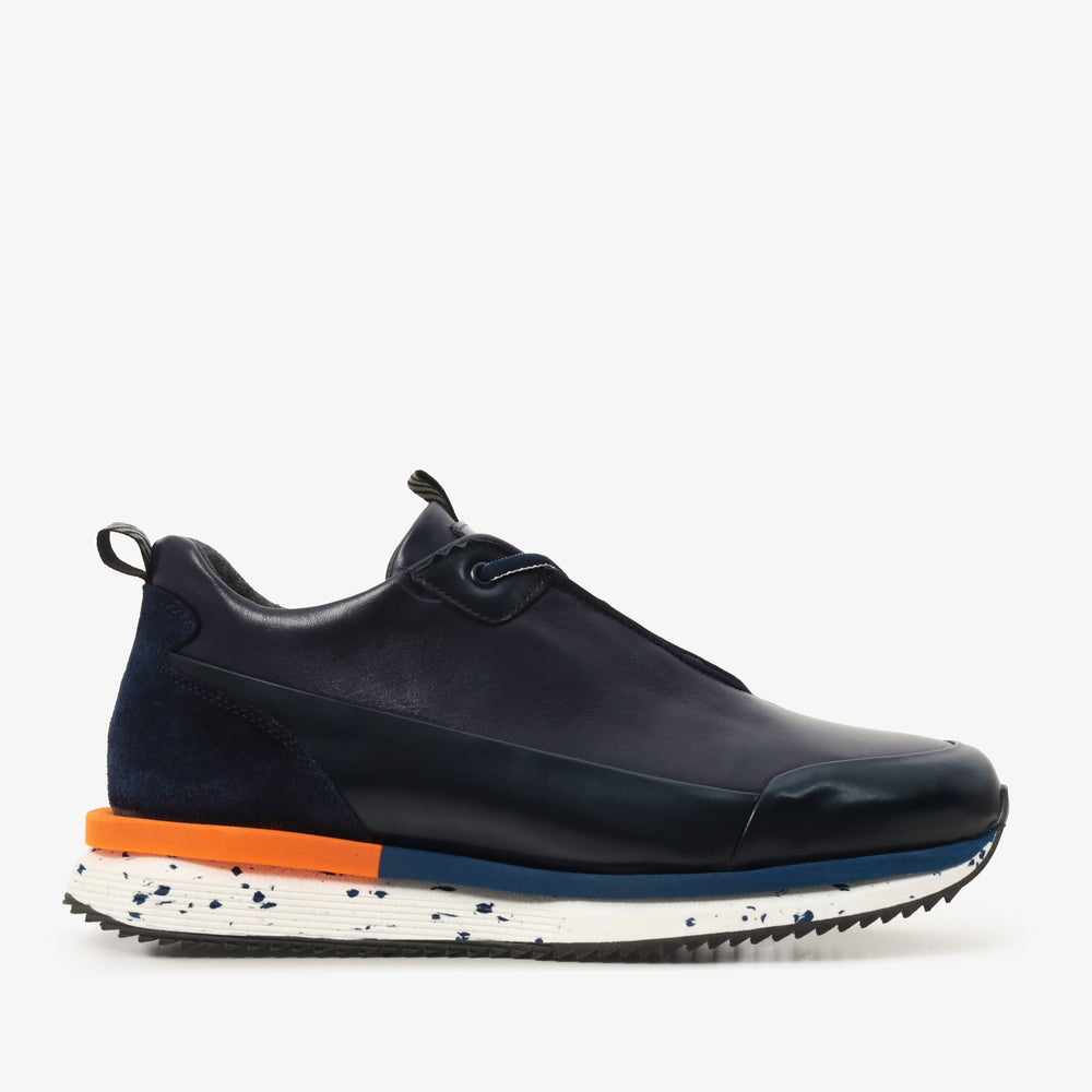 The Milford Navy Blue Leather Sneaker Exclusive Style
