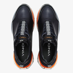 The Milford Navy Blue Leather Sneaker Exclusive Style