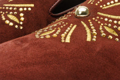 The Lazio Shoe Burgundy Suede Slip-on Loafer Shoe On Sale