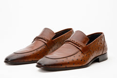 The Johannesburg Brown Leather Dress Loafer Shoe Fine Craftsmanship