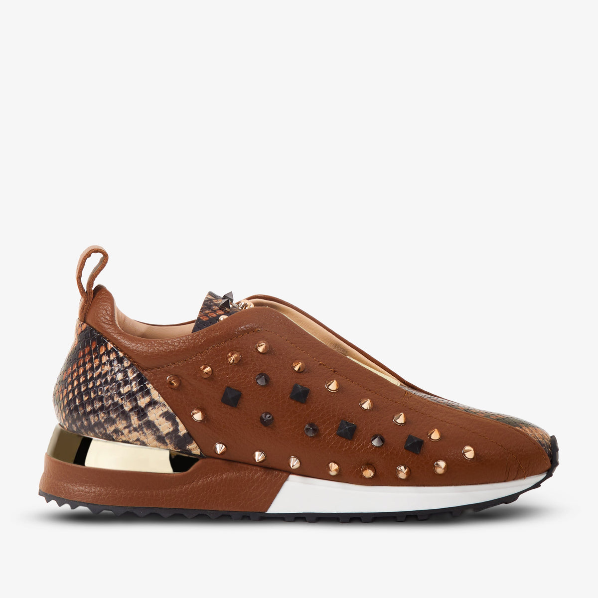 The Infanta Tan  Spike Leather Sneaker Limited Edition On Sale
