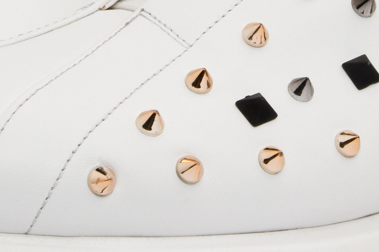 The Infanta White Spike Leather Sneaker  Limited Edition All New