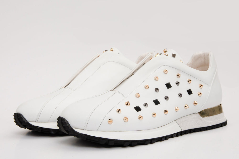 The Infanta White Spike Leather Sneaker  Limited Edition All New
