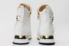 The Infanta High-Top White Spike Leather Sneaker Limited Edition Universal Fit