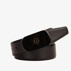 The Marzano Black Color Calfskin  Belt Fine Craftsmanship