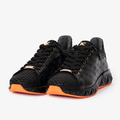 The Caesars Black Leather  Sneaker For Sale