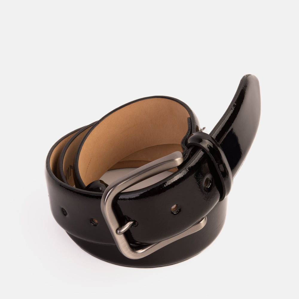 The Dodoma Black Patent Leather Belt All New