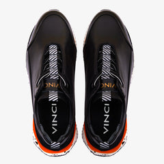 The Milford  Black  Leather Sneaker Fine Craftsmanship