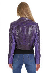 The Rubert Purple  Pyht Leather Jacket Universal Fit